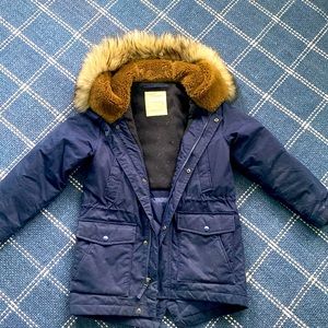 Jcrew crewcuts navy parka sz youth 8